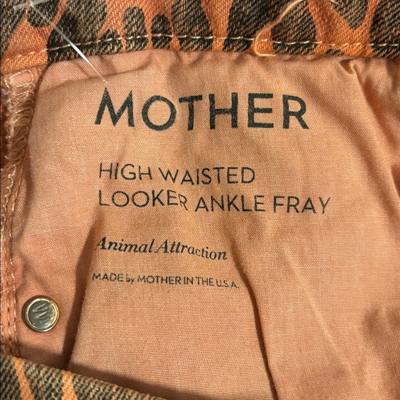 MOTHER high waisted looker ankle fray in animal attraction size 28 - Picture 7 of 8